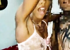 This sexy slim gal getting on Chibata25's biggest weenie - That babe likes large dongs COMPLETE ON RED