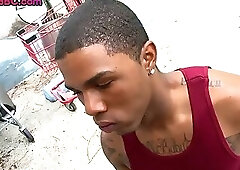 BBC tattooed stud fucked outdoor in asshole in doggystyle