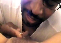 spouse films his wife with other stud, in the end that guy has to take out their wedding rings out of her and lick her clean, then bang her