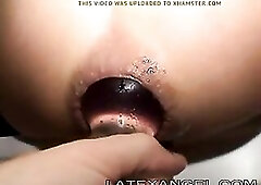 Latexangel 41 - Biggest Glass Plug In Butt, Anal Destruction