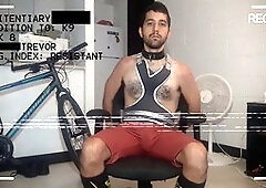 Fur-covered solo play with huge toys