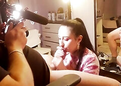 BTS - Vape and Oral sex From Breathtaking Cocksmoker Ebony Lynn