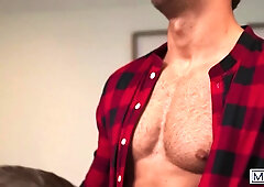 Men - Dom King Plays Video Games On Christmas Morning While Jake Preston Sneakily Sucks His Cock