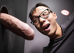 Handsome twink finds a cock through a gloryhole - Bo Sinn & Dane Jaxson