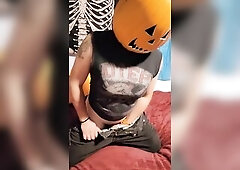 Trans Pumpkin Beauty Touches Herself