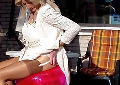 Cumshot in the evening sunlight