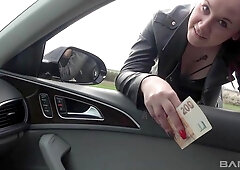 Street Whore Nina Gives A Roadside Blowie