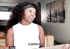 Thick Large Boobs Ebony Teen Naked & Railed Hard In Fake Modeling Try-out