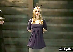 Chastity Lynn finds purpose in slave training with The Pope intense rope discipline