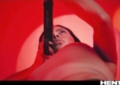 Dark-skinned beauty Canela Skin takes hardcore anal double penetration and gets creampied