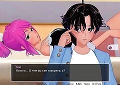 Japanese milf porn games with hot tit sucking action