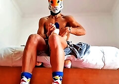 HotSportFitBoy's intense Fleshlight session ends with a powerful release