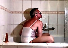 Sissy Michelle gets ready in cute lingerie before her date at a motel in Bodrum