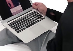 Handsome stepson pounded by bear stepdad and his fat cock