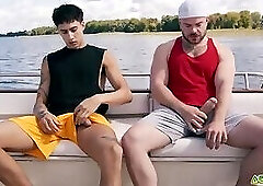 Marcus McNeil and Angel Elias joint fam vacation turns into outdoor sex