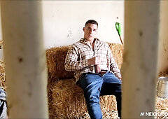 NextDoorRaw - Farmer Spencer Caught Tugging Off In Shed