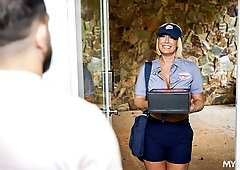 Side fuck video with winsome Mellanie Monroe and Selina Bentz from Mylf Labs