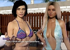 Blonde teen, ecchi, 3d