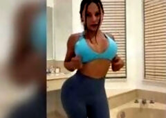 Hawt Latin babe Brandy Salazar Perspired Post Gym Bathtub Climax
