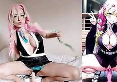 Recreando positions manga anime uncensored de Mitsuri Demon Slayer con Nyauri1