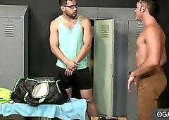 Handsome Men Having Gay Sex In The Locker Room