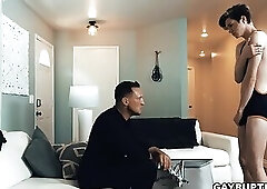 Stepdad getting angry with his gay stepson and fucks him hard