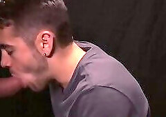 Stepson sucks bears gloryhole cock