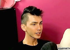 Nude guy drills punk friend