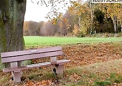 German redhead is rubbing her twat, peeing and getting banged the way this babe loves the almost any