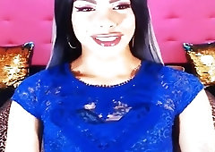 Tranny Babe with Huge Cock Rubbing Webcam Show
