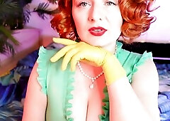 ASMR ripping latex rubber gloves