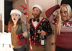 Office Christmas Threesome Party