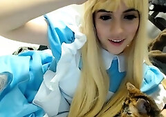 Pissing masturbating babe solo toy play