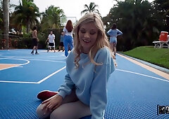 Ellie Tay - Blondie Gets On Her Knees To Deepthroat A White Cock