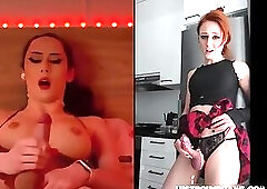 Shemale Cum Compilation 1 HOUR - Self Facials Cum eating Handsfr