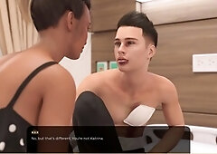 POV mom gets into a visual novel adult gameplay scenario