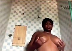 Touching myself in the shower during the time that the water drops on me