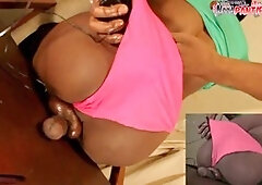 Twink's solo anal play session reveals his pink asshole in fap house