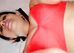 Hot Sis shows off intense face during a wild romp