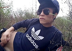 Gay Asian Twink Jon Arteen Speaks French, Masturbates His Smooth Penis In The Rain, Lubricated