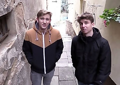 Twinks share a load after POV amateur fucking