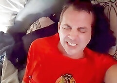 Muscular stud stroking his massive erection - steamy solo session in multiple languages!