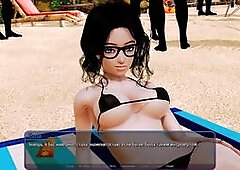 Public fun with small tits girl playing truth or dare