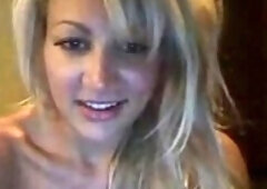 Blonde with Big Tits Plays with Sex Toy on Webcam