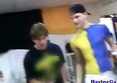 Masturbating straight twinks pounded in ass