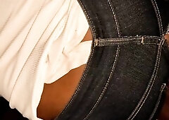 Fit Booty Black in Ripped Jeans, Give Sloppy Tugjob & Bang in Jeans .