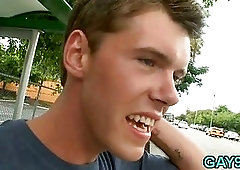 Black gay fucks white pal