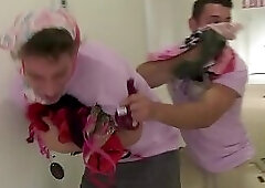 Slim blonde trans woman Kate Zoha rides the cock of her hunk neighbor