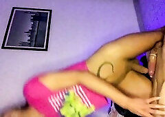 After shaking the youthful guy's shlong we went back to the room and I sat on his jock until I couldn't take it anymore