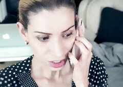 Spanish Teacher Fucks You Whilst Talking To Your Mom On The Phone
